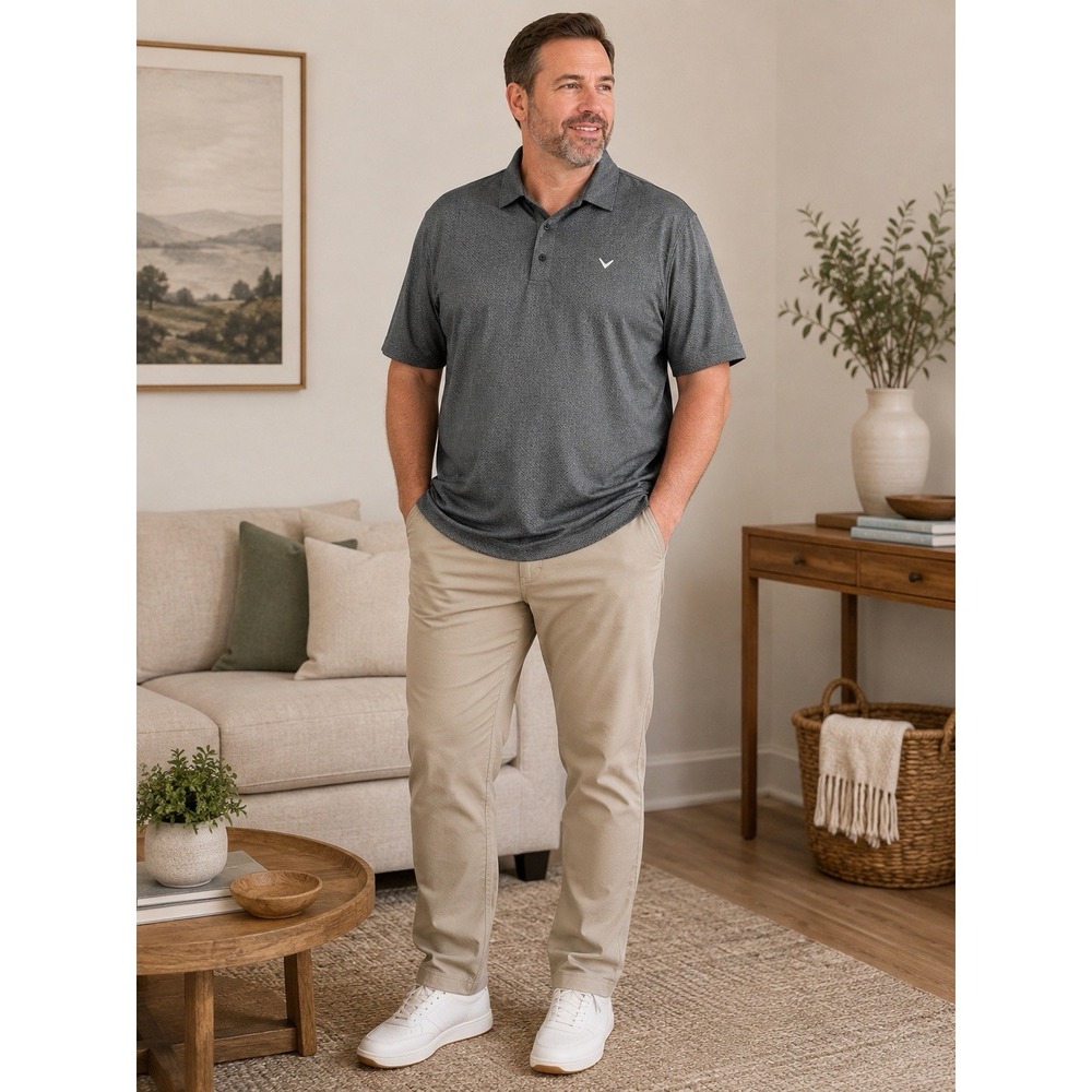 Callaway Opti-Dri Men's XL Golf Polo Shirt Gray Performance Short Sleeve